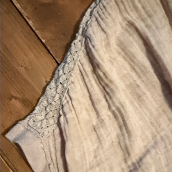 Free People Beige and Black Striped Short Sleeve Tee - Picture 3 of 4